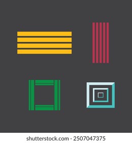 Minimalismo Formas geométricas, diseño de la forma Y2K