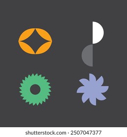 Minimalism Geometric Shapes, Y2K shape design