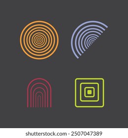 Minimalism Geometric Shapes, Y2K shape design