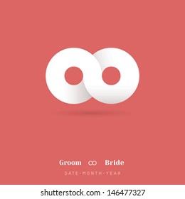 Minimalism Infinity Symbol Wedding Invitation Template