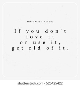 Minimalism inspirational quote vector