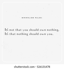 Minimalism inspirational quote vector 