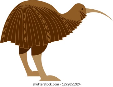 Minimalism kiwi bird