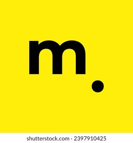 Minimalism letter M logotype. Modern logo M idea sign. vector icon.