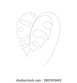 Minimalism line drawing. Flower vector one line art. Botanical Sketch Vector Illustration. Nature vector Line drawing.