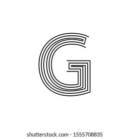 Minimalism line logo initial letter g
