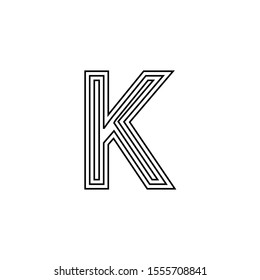 Minimalism line logo initial letter k