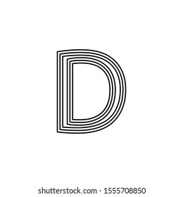 Minimalism line logo initial letter d