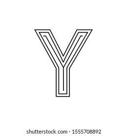 Minimalism line logo initial letter y