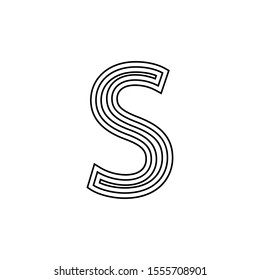 Minimalism line logo initial letter s