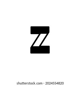 Letra inicial del logotipo de la línea minimalista z
