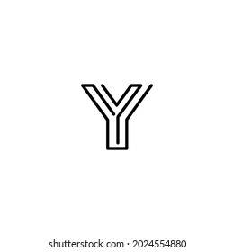 Minimalism line logo initial letter y