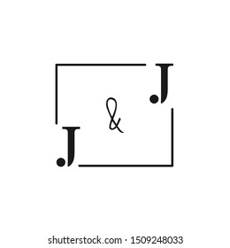 Minimalism logo design letter jj