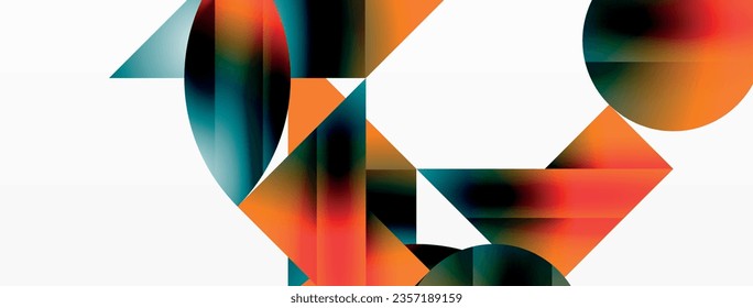 Minimalism meets gradient allure. Geometric shapes intertwine in a tranquil backdrop. Subtle hues meld, creating serene yet dynamic canvas, testament to modern aesthetics