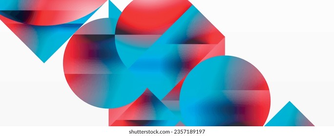 Minimalism meets gradient allure. Geometric shapes intertwine in a tranquil backdrop. Subtle hues meld, creating serene yet dynamic canvas, testament to modern aesthetics