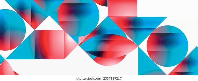 Minimalism meets gradient allure. Geometric shapes intertwine in a tranquil backdrop. Subtle hues meld, creating serene yet dynamic canvas, testament to modern aesthetics