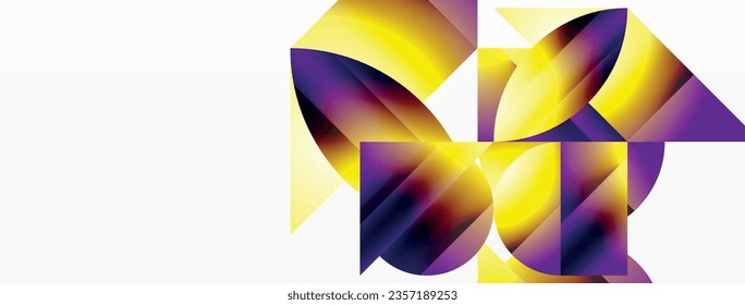 Minimalism meets gradient allure. Geometric shapes intertwine in a tranquil backdrop. Subtle hues meld, creating serene yet dynamic canvas, testament to modern aesthetics