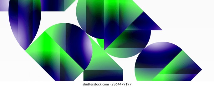 Minimalism meets gradient allure. Geometric shapes intertwine in a tranquil backdrop. Subtle hues meld, creating serene yet dynamic canvas, testament to modern aesthetics