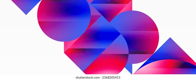 Minimalism meets gradient allure. Geometric shapes intertwine in a tranquil backdrop. Subtle hues meld, creating serene yet dynamic canvas, testament to modern aesthetics