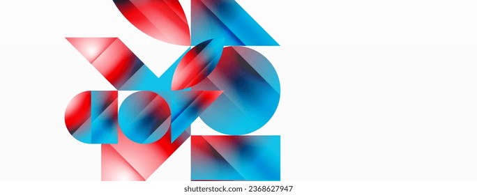 Minimalism meets gradient allure. Geometric shapes intertwine in a tranquil backdrop. Subtle hues meld, creating serene yet dynamic canvas, testament to modern aesthetics