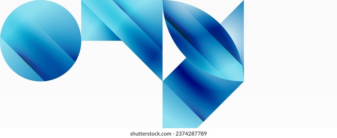 Minimalismus trifft Farbverlauf-Reiz. Geometrische Formen verbinden sich in einer ruhigen Umgebung. Feine Farbtöne, ruhige, aber dynamische Leinwände, Zeugnis der modernen Ästhetik