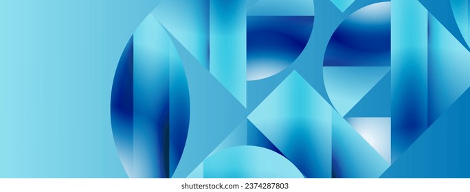 Minimalism meets gradient allure. Geometric shapes intertwine in a tranquil backdrop. Subtle hues meld, creating serene yet dynamic canvas, testament to modern aesthetics