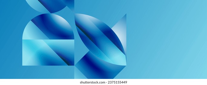 Minimalism meets gradient allure. Geometric shapes intertwine in a tranquil backdrop. Subtle hues meld, creating serene yet dynamic canvas, testament to modern aesthetics