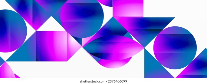 El minimalismo se encuentra con el atractivo del degradado. Las formas geométricas se entrelazan en un entorno tranquilo. Sutiles matices de meld, creando un lienzo sereno pero dinámico, testamento de la estética moderna