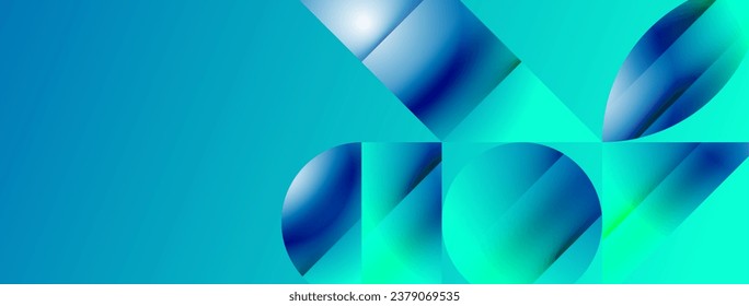 Minimalism meets gradient allure. Geometric shapes intertwine in a tranquil backdrop. Subtle hues meld, creating serene yet dynamic canvas, testament to modern aesthetics