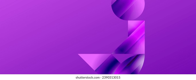 Minimalism meets gradient allure. Geometric shapes intertwine in a tranquil backdrop. Subtle hues meld, creating serene yet dynamic canvas, testament to modern aesthetics