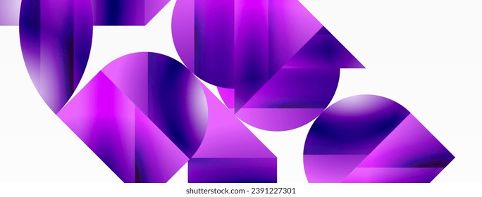 Minimalism meets gradient allure. Geometric shapes intertwine in a tranquil backdrop. Subtle hues meld, creating serene yet dynamic canvas, testament to modern aesthetics