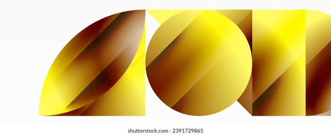 Minimalism meets gradient allure. Geometric shapes intertwine in a tranquil backdrop. Subtle hues meld, creating serene yet dynamic canvas, testament to modern aesthetics