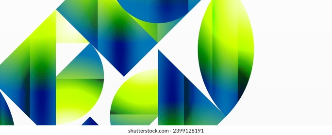 Minimalism meets gradient allure. Geometric shapes intertwine in a tranquil backdrop. Subtle hues meld, creating serene yet dynamic canvas, testament to modern aesthetics