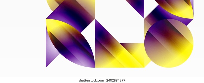 Minimalismus trifft Farbverlauf-Reiz. Geometrische Formen verbinden sich in einer ruhigen Umgebung. Feine Farbtöne, ruhige, aber dynamische Leinwände, Zeugnis der modernen Ästhetik