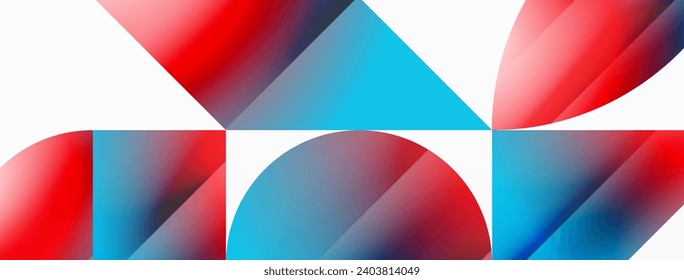 Minimalism meets gradient allure. Geometric shapes intertwine in a tranquil backdrop. Subtle hues meld, creating serene yet dynamic canvas, testament to modern aesthetics