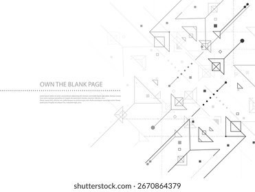 Padrão de tecnologia monocromático de minimalismo. Fundo abstrato do vetor