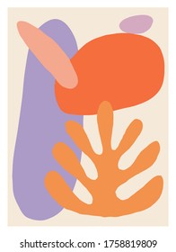 Minimalism paper cutout illustration for wall decoration, postcard or brochure cover design. Vector EPS10.
