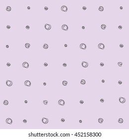  minimalism pattern. pink background with circles. pink background with polka dots