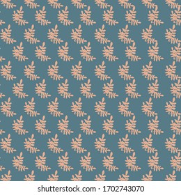 minimalism pattern of stylized leaves for the design of your fabric.  fabric for a dress. hand-drawn vector patterns. pink leaf pattern for wallpaper.
