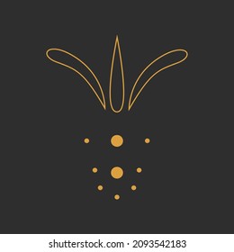 minimalism point symbols. to design an astrologer's blog or tarot cards