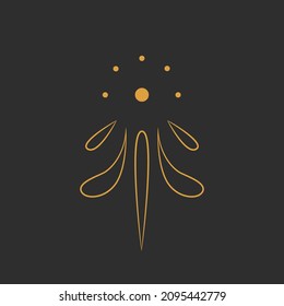 minimalism point symbols. to design an astrologer's blog or tarot cards
