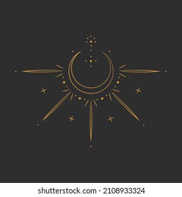 minimalism point symbols. to design an astrologer's blog or tarot cards