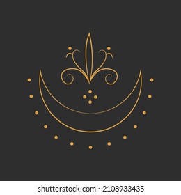 minimalism point symbols. to design an astrologer's blog or tarot cards