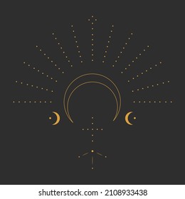 minimalism point symbols. to design an astrologer's blog or tarot cards