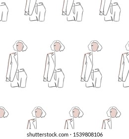 Minimalism simple beauty pattern. Glamour concept. Portrait of a glamour model woman 