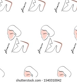 Minimalism simple beauty pattern. Glamour concept. Portrait of a glamour model woman 