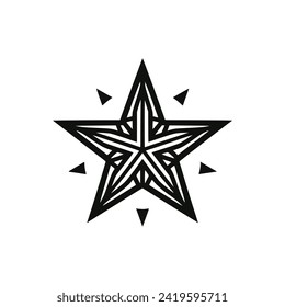 minimalism star logo vector illustration template design