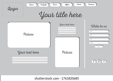 a minimalism style blog site template