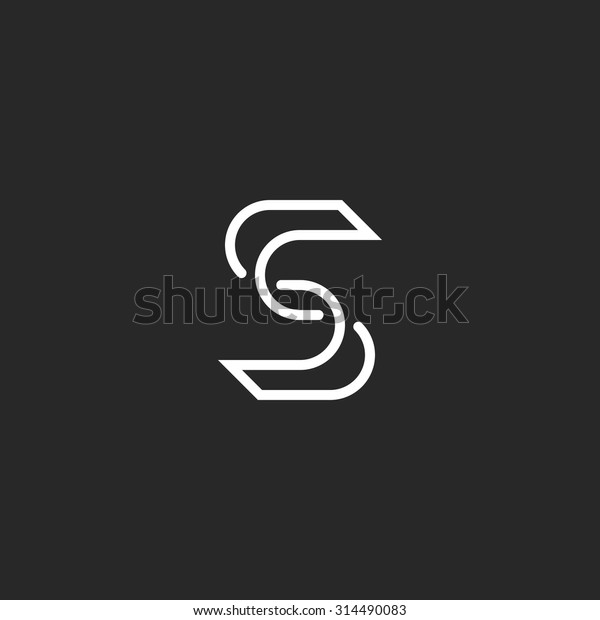 Minimalism Style S Letter Logo Monogram Stock Vector (Royalty Free ...