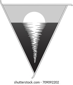 minimalism / sunrise / minimalist logo white